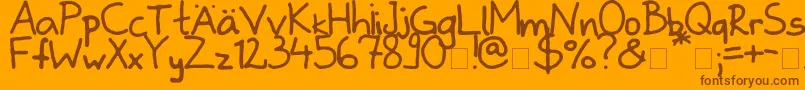 Zladdi Font – Brown Fonts on Orange Background