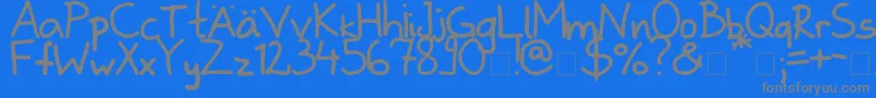 Zladdi Font – Gray Fonts on Blue Background