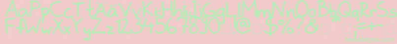 Zladdi Font – Green Fonts on Pink Background