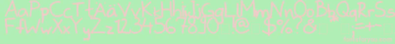 Zladdi Font – Pink Fonts on Green Background