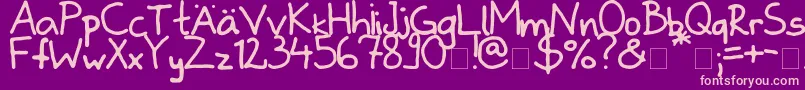 Zladdi Font – Pink Fonts on Purple Background