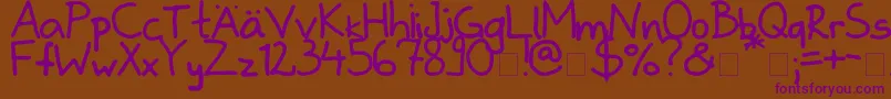 Zladdi Font – Purple Fonts on Brown Background