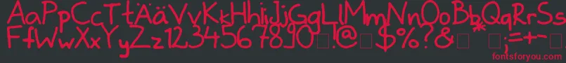 Zladdi Font – Red Fonts on Black Background