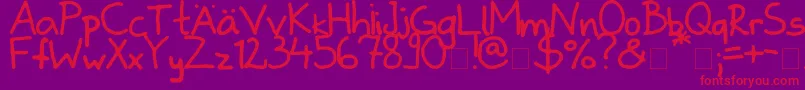 Zladdi Font – Red Fonts on Purple Background