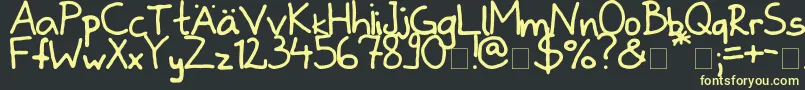 Zladdi Font – Yellow Fonts on Black Background