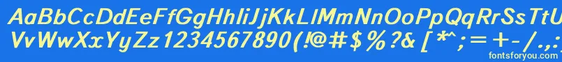 TextbookBoldItalic Font – Yellow Fonts on Blue Background