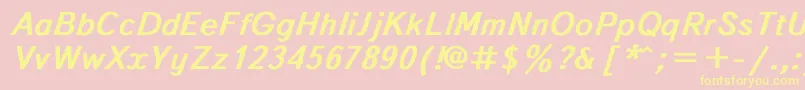 TextbookBoldItalic Font – Yellow Fonts on Pink Background