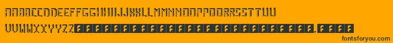 ArcadeBoxes-Schriftart – Schwarze Schriften auf orangefarbenem Hintergrund