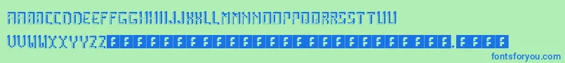 ArcadeBoxes Font – Blue Fonts on Green Background