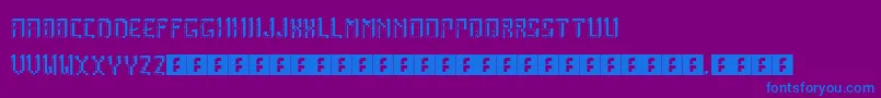 ArcadeBoxes-Schriftart – Blaue Schriften auf violettem Hintergrund