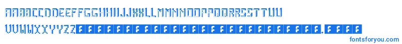ArcadeBoxes-fontti – siniset fontit valkoisella taustalla