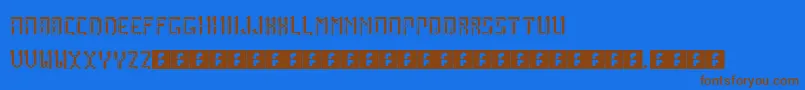 Fonte ArcadeBoxes – fontes marrons em um fundo azul