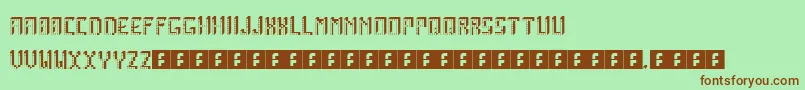 ArcadeBoxes Font – Brown Fonts on Green Background