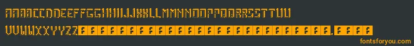 ArcadeBoxes Font – Orange Fonts on Black Background