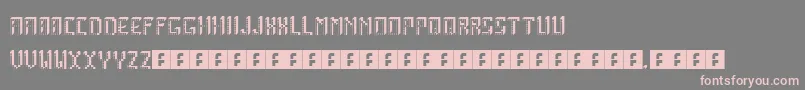 ArcadeBoxes-fontti – vaaleanpunaiset fontit harmaalla taustalla