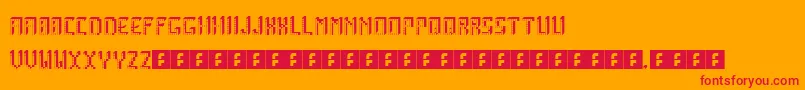 ArcadeBoxes Font – Red Fonts on Orange Background