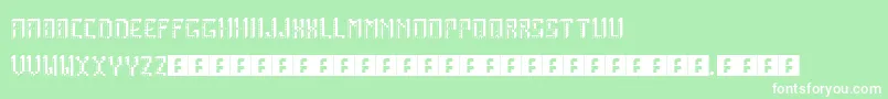 ArcadeBoxes Font – White Fonts on Green Background