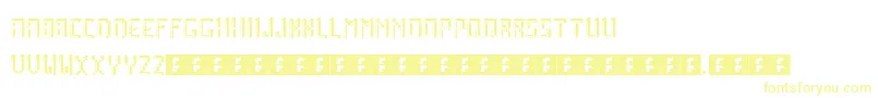 ArcadeBoxes-fontti – keltaiset fontit valkoisella taustalla