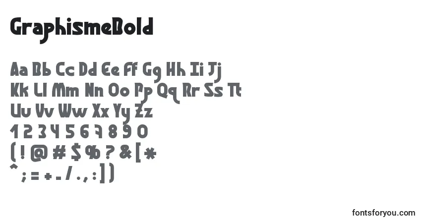 A fonte GraphismeBold – alfabeto, números, caracteres especiais
