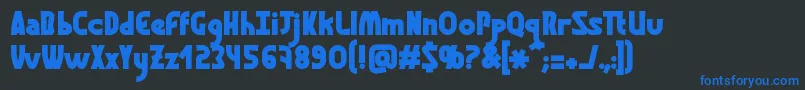 GraphismeBold-fontti – siniset fontit mustalla taustalla