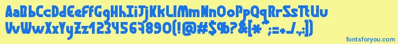 GraphismeBold Font – Blue Fonts on Yellow Background