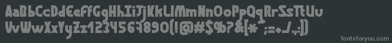 フォントGraphismeBold – 黒い背景に灰色の文字