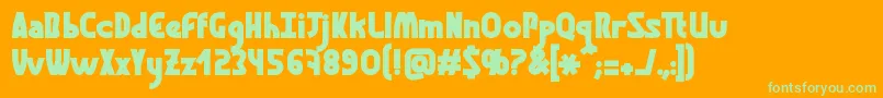 GraphismeBold Font – Green Fonts on Orange Background
