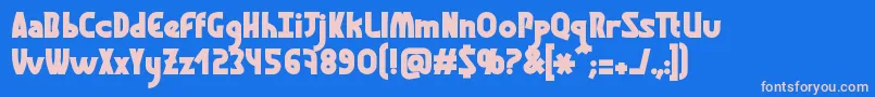 フォントGraphismeBold – ピンクの文字、青い背景