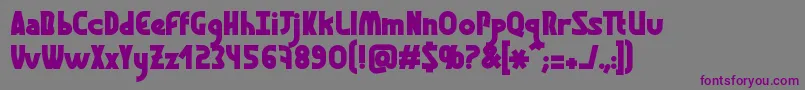 フォントGraphismeBold – 紫色のフォント、灰色の背景