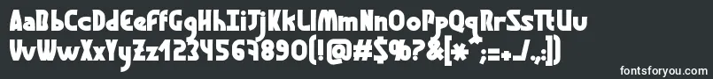 GraphismeBold-fontti – valkoiset fontit mustalla taustalla