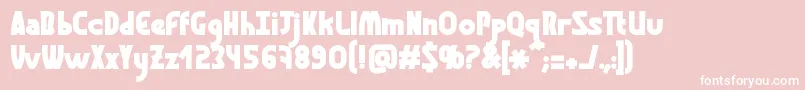 GraphismeBold Font – White Fonts on Pink Background