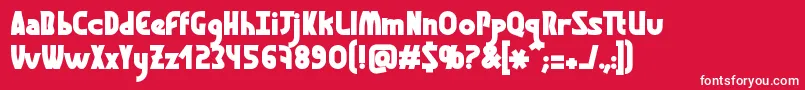 GraphismeBold Font – White Fonts on Red Background