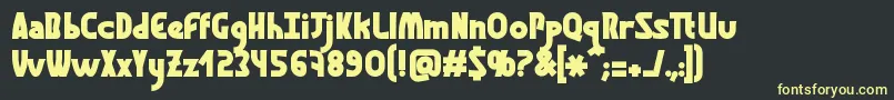 フォントGraphismeBold – 黒い背景に黄色の文字
