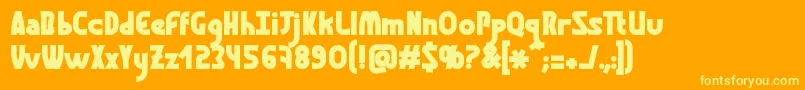 GraphismeBold Font – Yellow Fonts on Orange Background