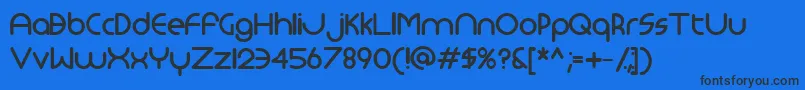 Monoglyceridedemibold Font – Black Fonts on Blue Background