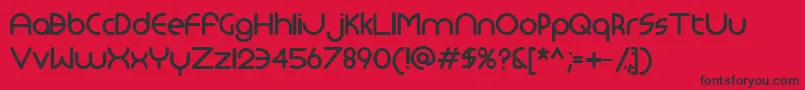 Monoglyceridedemibold Font – Black Fonts on Red Background