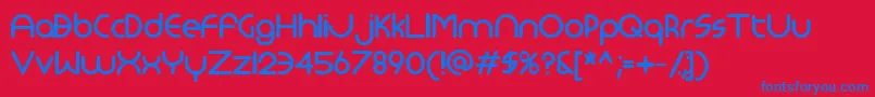 Monoglyceridedemibold Font – Blue Fonts on Red Background