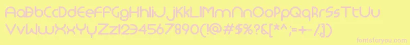 Monoglyceridedemibold Font – Pink Fonts on Yellow Background