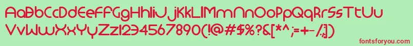 Monoglyceridedemibold Font – Red Fonts on Green Background