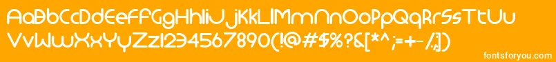 Шрифт Monoglyceridedemibold – белые шрифты на оранжевом фоне