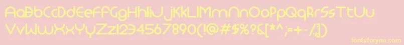 Monoglyceridedemibold Font – Yellow Fonts on Pink Background