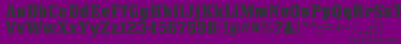 BullpenhvRegular-Schriftart – Schwarze Schriften auf violettem Hintergrund