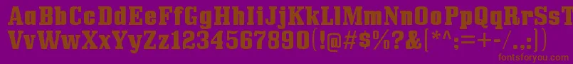 BullpenhvRegular-fontti – ruskeat fontit violetilla taustalla