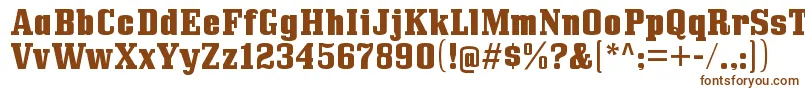 Шрифт BullpenhvRegular – коричневые шрифты на белом фоне