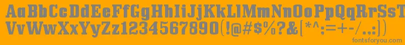 BullpenhvRegular Font – Gray Fonts on Orange Background