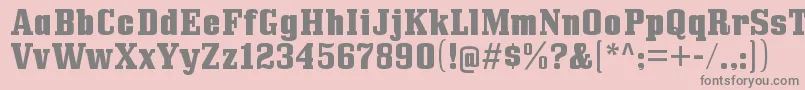 BullpenhvRegular-Schriftart – Graue Schriften auf rosa Hintergrund