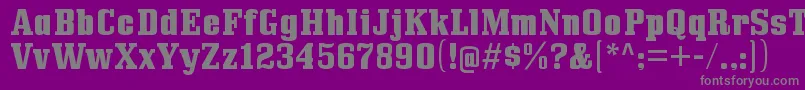 Шрифт BullpenhvRegular – серые шрифты на фиолетовом фоне