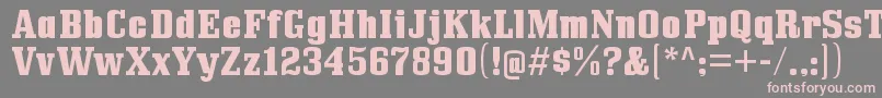BullpenhvRegular-fontti – vaaleanpunaiset fontit harmaalla taustalla