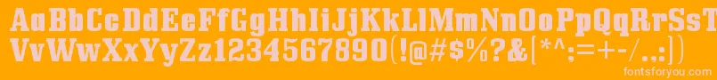 More about BullpenhvRegular Font BullpenhvRegular Font – Pink Fonts on Orange Background