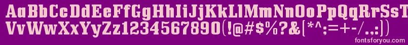 BullpenhvRegular Font – Pink Fonts on Purple Background